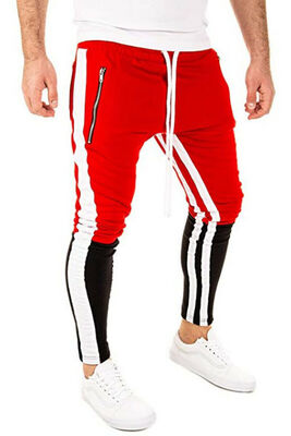 

Men Hip Hop Sport Long Pants Trousers Cargo Workout Joggers Gym Sweatpants