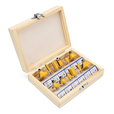

12pcs Router Bit Milling Cutter Woodworking Tool for Electric Hand Trimmer