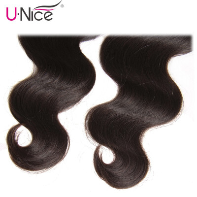 

UNice 8A Brazilian Body Wave Virgin Human Hair Bundles with 360 Lace Frontal Closure 225