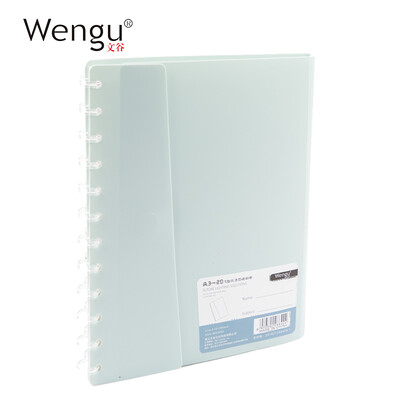 

Wengu Wengu a320 page T-type information booklet leaflet can be replaced inside pocket bag folder paper bag music bag green MA3005-B