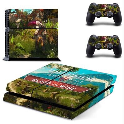 

new The Witcher 3 Wild Hunt decal PS4 Skin Sticker For Sony Playstation 4 Console protection film 2Pcs Controllers 3 patterns