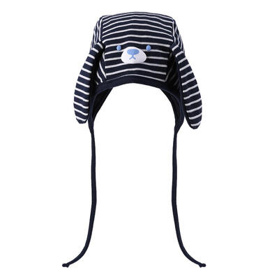 

Cartoon Dog Infants Stripe Soft Autumn Baby Hat Earmuffs Windproof Cap