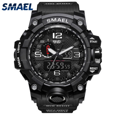 

Gobestart SMAEL Men Sport Watch Dual Display Analog Digital LED Electronic Wrist Watches