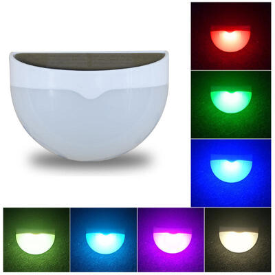 

Colorful LED Solar Powered Semicircle Wall Light Waterproof Fence Bridge Garden Lamp For Wedding Party Holiday Decor