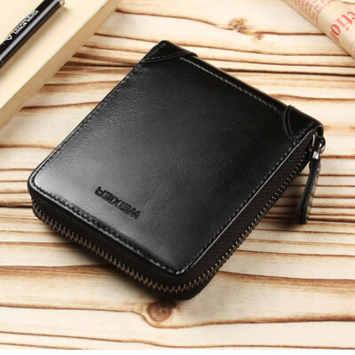 

Tailored Men Wallets Coin Purse Clutch Hasp Retro Short Wallet package multi-card holder