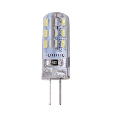 

G4 LED Lamp 2W DC 12V 24 SMD3014 110LM White LED Silicone Corn Bulb Light