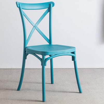 

QUWEIXIONG Full plastic X back chair 4 handles Home Fashion simple 11831