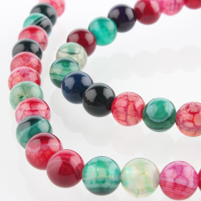 

Natural Gemstone Agate Round Bead Strands Dyed Mixed Color 6mm Hole 1mm about 63pcsstrand 1535"