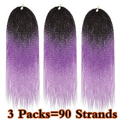 

3 Packs Befunny Senegalese Twist Crochet Hair Braids Small Havana Mambo Twist Crochet Braiding Hair Hairstyles For Women