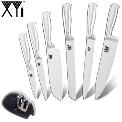 

XYj Stainless Steel Kitchen Knives Ergonomic Design Kitchen Knife Quality 35" 5" 7" 8" 8" 8" inch KnifeMini Knife Sharpener