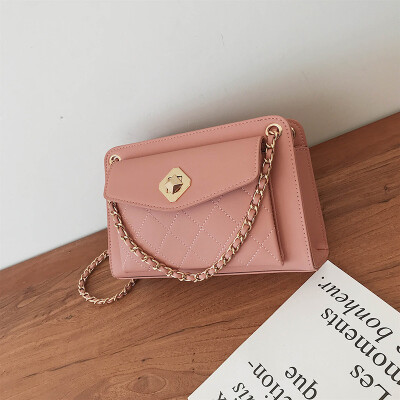 

Qiao Bani 2019 new European&American style fashion simple solid color chain bag wild temperament single shoulder diagonal tide handbag