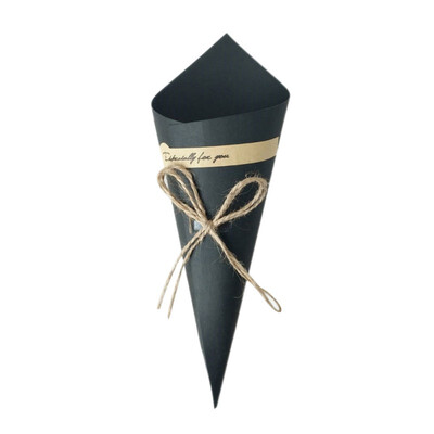 

100 Pieces Kraft DIY Paper Cones Flower Decorative Bouquet Candy Boxes Gifts Wrapping