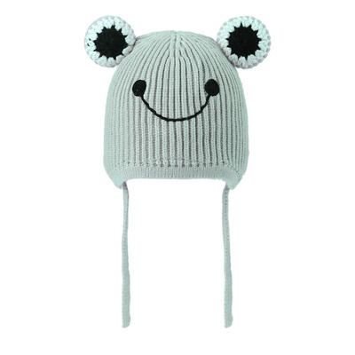 

Winter Knitted Warm Hat Korean Cartoon Children Solid Color Caps Earmuffs
