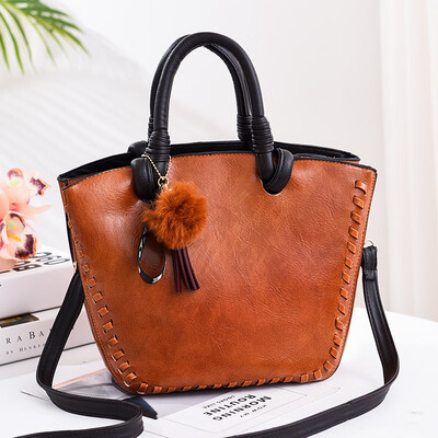 

2019 European&American fashion summer new ladies big bag large capacity simple shoulder bag handbag