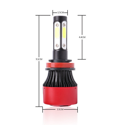 

H8 X7BR 2PCS 4 Side Lumens COB 90W 8000lm Car LED Headlight Bulbs Auto Led Headlamp Fog Lights 12V 24V