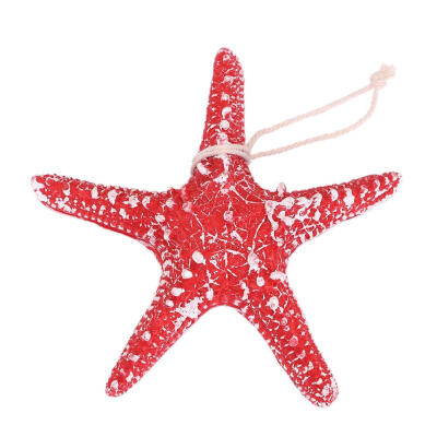 

Mediterranean Style Sea Star Shape Resin Crafts Fishing Net Pendant Decor