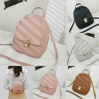 

Women Girls Mini Faux Leather Backpack Rucksack School Bag Travel Handbag New