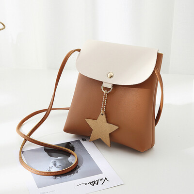 

Tailored Women Fashion Cover Star Crossbody Bag Shoulder Bag Phone Coin Bag Beige