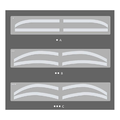 

6 Pairs Eyebrow Ruler Sticker Disposable Adhesive Eyebrow Microblading Measuring Positioning Ruler For Eyebrow Tattoo Makeup Tool