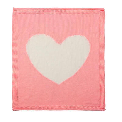 

Kids Knitting Blanket Baby Heart Shape Swaddle Wrap Blankets Bedding Quilt