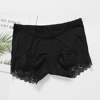 

Sexy ladies panties Solid cotton lace side girls Boyshort One size simple comfortable breathable underwear women