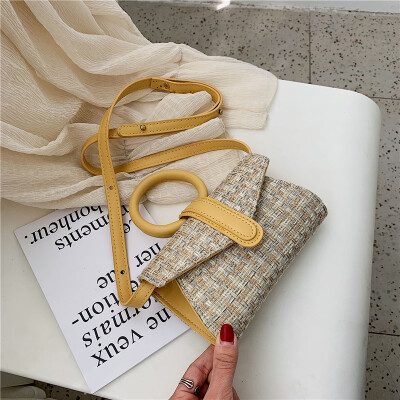 

Summer woven bag female bag summer small fresh new 2019 Korean version of the handbag female small bag shoulder Messenger bag