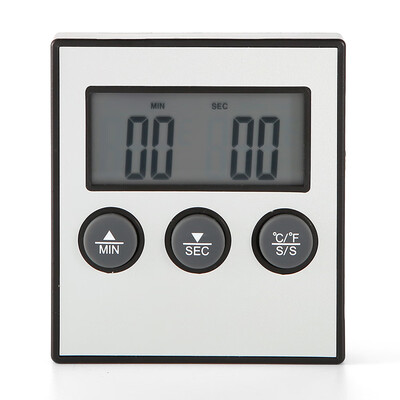 

Greensen LCD Digital Display Food Thermometer Temp Time Display with Probe Kitchen Cooking Baking BBQ