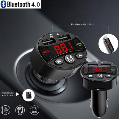 

New Dual USB Car Charger Adapter Bluetooth FM Transmitter Auto Bluetooth Radio MP3 Player