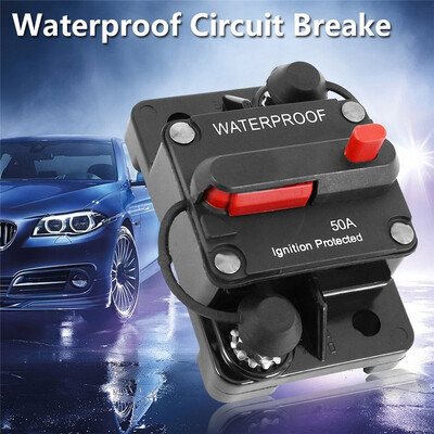 

50Amp A Circuit Breaker Dual Battery Ip67 Waterproof 12V 24V Fuse Manual Reset