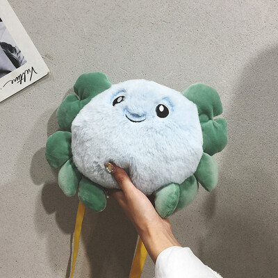 

2019 new wave casual fashion plush toy girl messenger bag cartoon cute child fun small crab shoulder bag