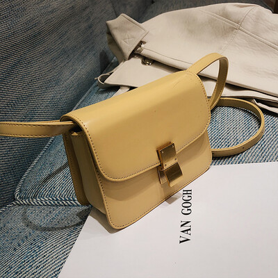 

Texture bag female 2019 new Korean fashion casual wild retro temperament shoulder slung tofu small square bag