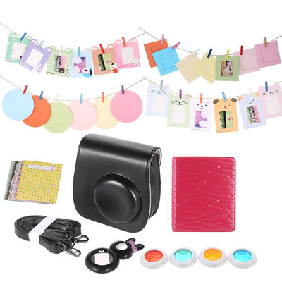 

Andoer Instant Film Camera Accessories Bundles for Fujifilm Instax Mini8 8s with BagPhoto AlbumClose-Up Selfie LensColors Lens