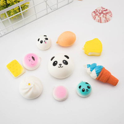 

Gotoamei 20PCS Cute Ankle Bread Rising Collection Squeeze Stress Reliever Toy