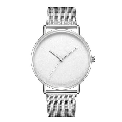 

Hot Sale Women Watch Large Dial Thin Scale Clock Business Leather Strap Quartz Ladies Wristwatch Simple Zegareki Damsk