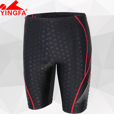 

YINGFA knee-length swim trunks mens swimwear anti-shark skin comfort anti-chlorine fit training mens large size hot spring swimming trunks Y3030-2