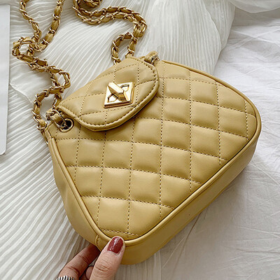 

New small bag female little fresh rhomboid chain bag new 2019 fashion 100 oblique satchel