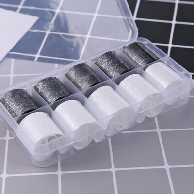 

10pcs Laser Starry Sky Nails Stickers Metal Foil Nails DIY Manicure Decals