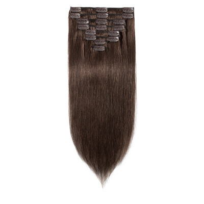 

100 Remy Human Clip in Full Head Straight 100 Human Hair Extensions 8 pcs18 clips