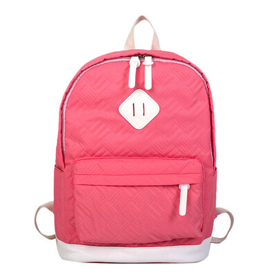

Tailored Adult Backpack Teenage Girls Bogs School Backpack Bag Solid Pocket Students Bags