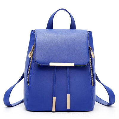 

Fashion Women Zipper Backpack Casual PU Leather Bag
