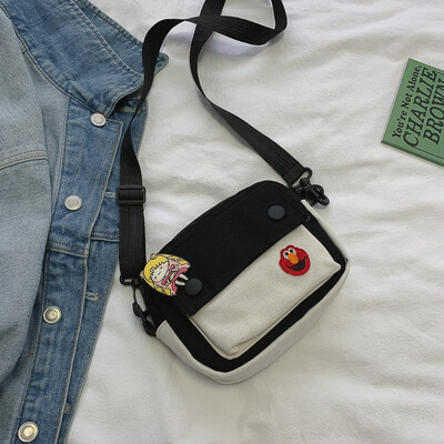 

Ins super fire bag 2019 new cute casual wild Japanese Harajuku small bag female slung summer canvas bag