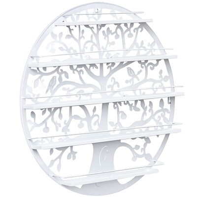 

5-Tier Nail Polish Rack Holder Wall Mounted-White