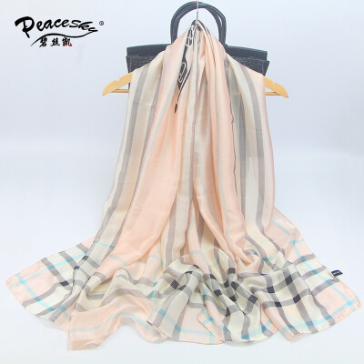 

Spring&summer new European&American fashion wild scarf carriage lattice high-grade soft silk sunscreen scarf shawl