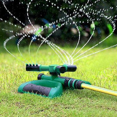 

360 Degree Automatic Rotation Garden Lawn Sprinkler 3 Arm Sprayer