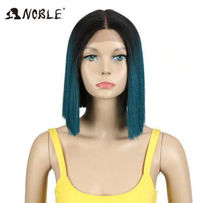 

Noble Hair Lace Wig 10 Inch 1B Color Short Straight Wigs For Black Women Synthetic Wigs Hair Lace Front ombre blonde Wig