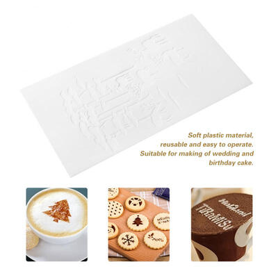 

Greensen DIY Deer Pattern Shape Plastic Embossed Spray Mould for Birthday Cake Baking Craft