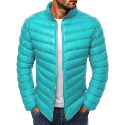 

Gobestart Mens Autumn Winter Zipper Warm Down Jacket Packable Light Top Quality Coat