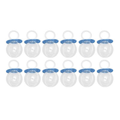 

12pcs Pacifier Shape Plastic Transparent Clear Candy Box Case Wedding Favor
