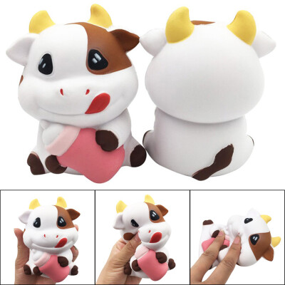 

Siaonvr Adorable Cartoon Cow Charm Slow Rising Squeeze Pressure Stress Reliever Toys