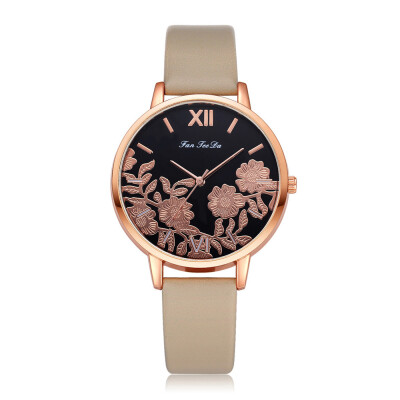 

FanTeeDa Brand New Women Watches Brand Luxury Rose Gold Round Fashion Popular Wristwatch Female Quartz Watch Women Watch 533